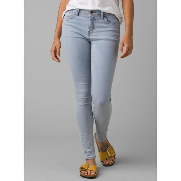 PRANA Women's Soma Skinny Jeans 0/25 Light Washed Blue High Rise Stretch NWT - Picture 1 of 14
